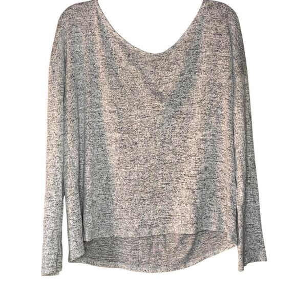 Popular 21 Heather Grey Long Sleeve Shirt With Back Cut Out Athlesure Comfort - Picture 1 of 7